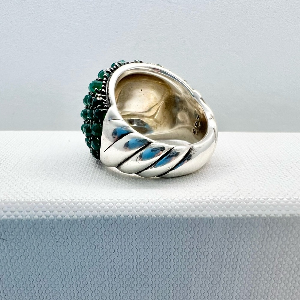 David Yurman Osetra Berries Ring With Green Onyx - Picture 15 of 16